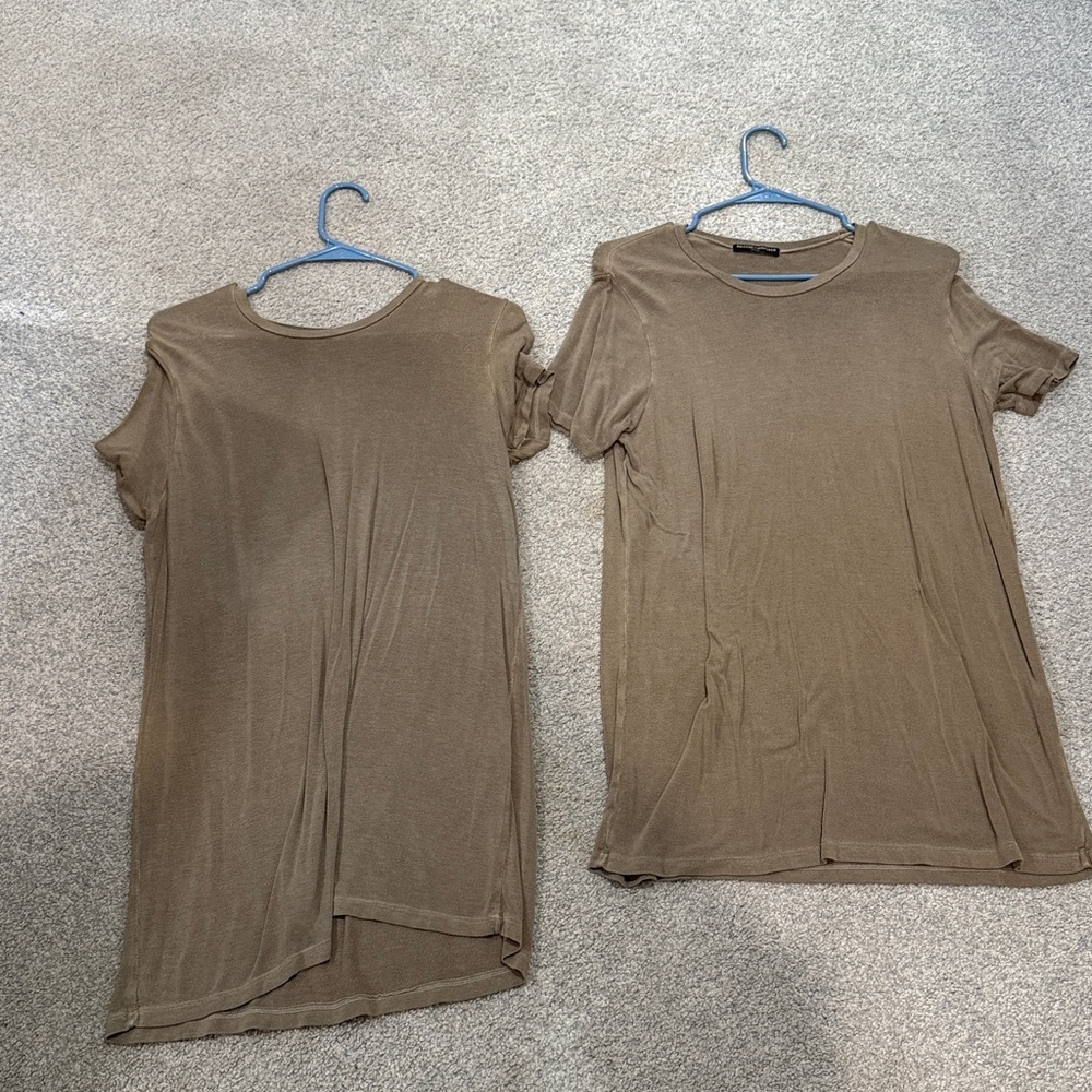 Brandy Melville Olive Green T-Shirt Dress - Picture 2 of 2